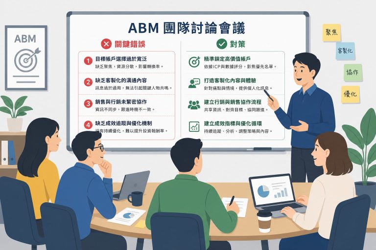 ABM 行銷為何常常失敗？B2B企業最該避開的5大致命錯誤