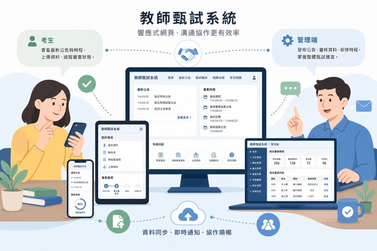教師甄試系統響應式網頁不可忽視的3大設計錯誤，考生與管理端必看！