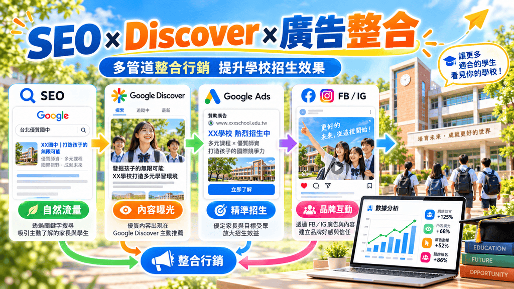 2026學校招生廣告怎麼做？私立高中、雙語學校、國際學校 Google／FB 招生策略與行銷預算完整攻略