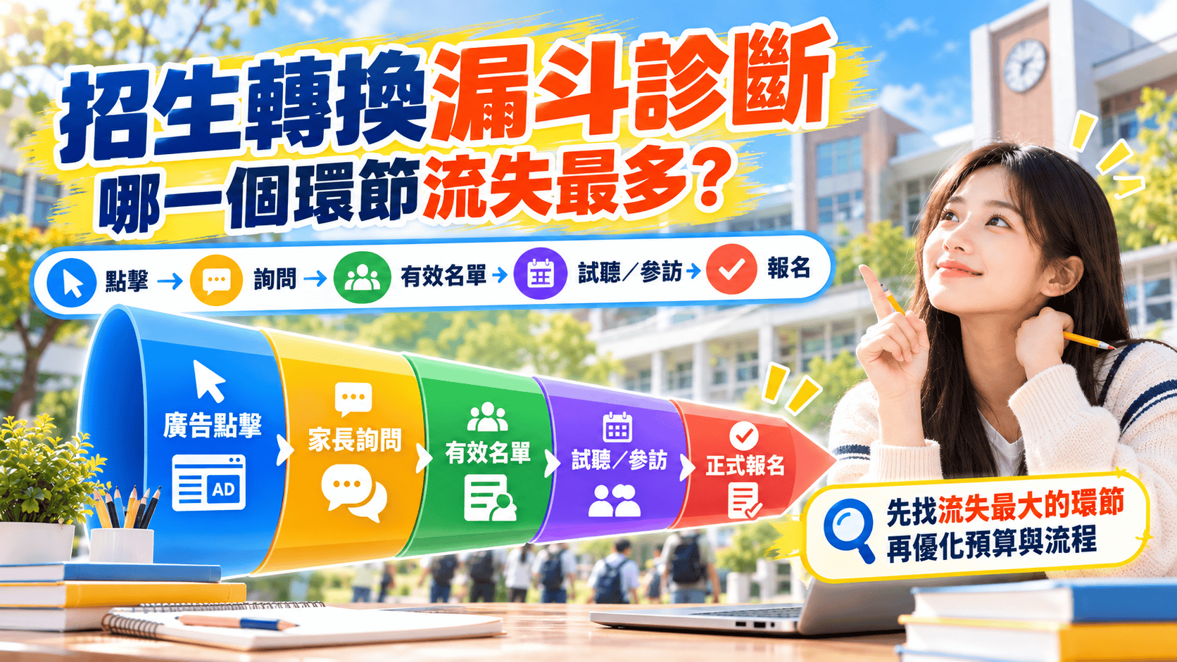 2026招生廣告有點擊卻沒人報名？學校、補習班 Google／FB 廣告轉換率低的10大原因與改善攻略