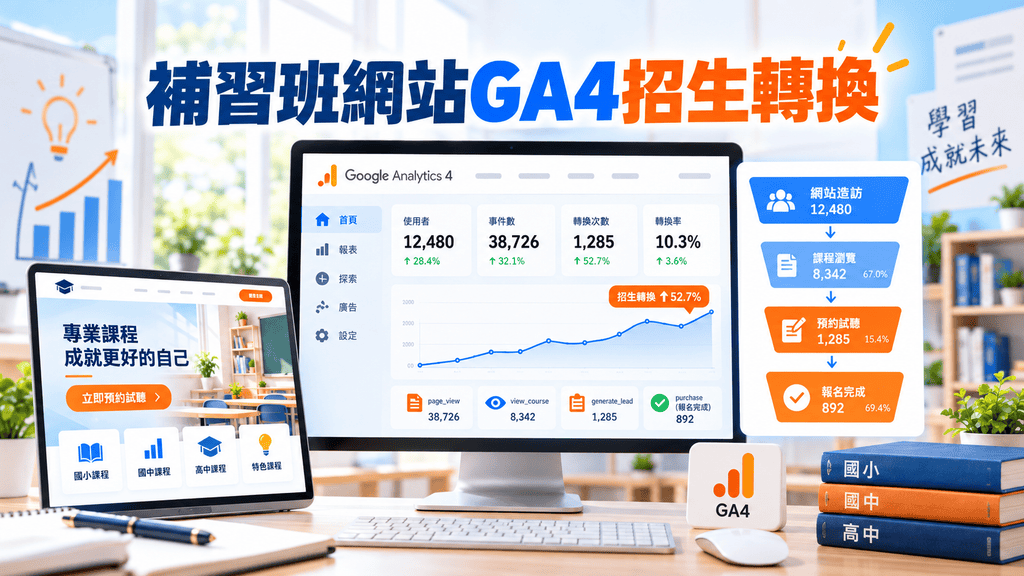 2026補習班招生網站怎麼設計?WordPress、AI網頁生成、LINE報名與Google廣告Landing Page完整攻略