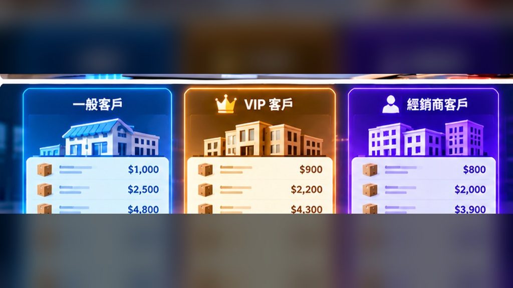 B2B客戶分級報價 經銷商價格系統