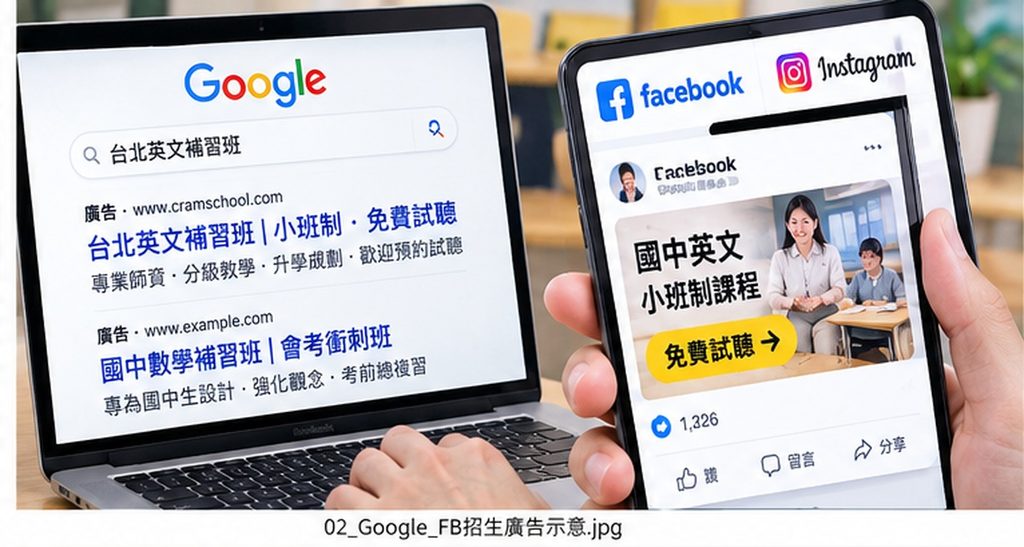 02_Google與FB招生廣告示意