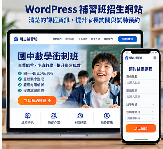 03_WordPress補習班招生網站設計
