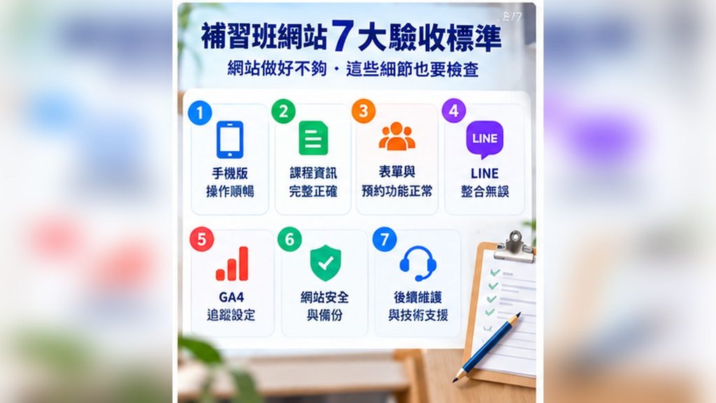 05_補習班網站七大驗收標準