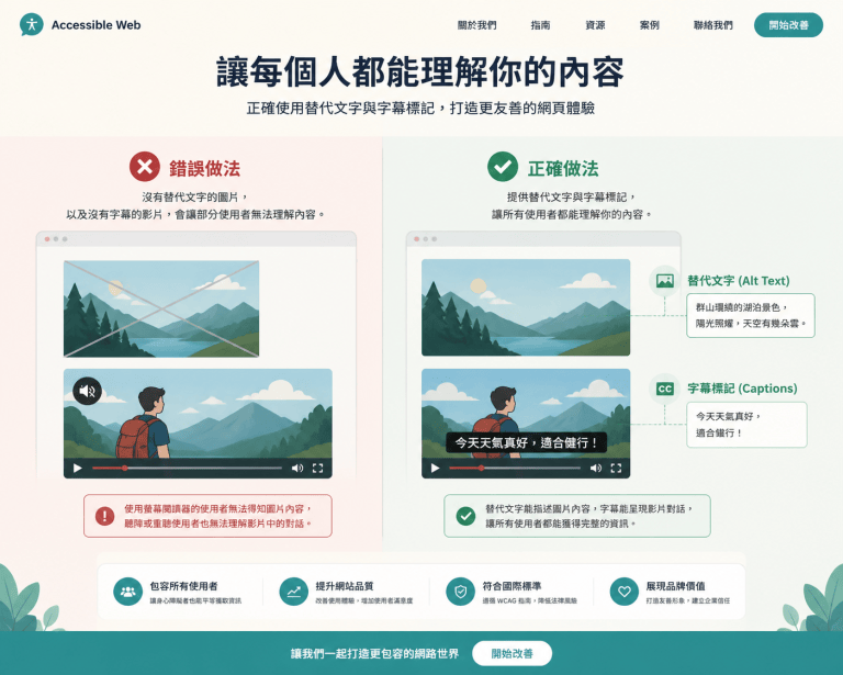 教育網站無障礙規範：5個常見錯誤你絕不能忽略